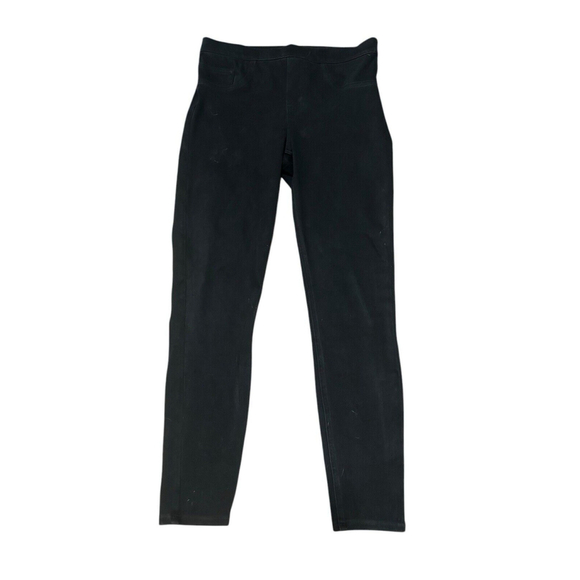 Spanx Medium Jean-ish Black Denim Ankle‎ Leggings Womens z Large Jeggings - Picture 1 of 7